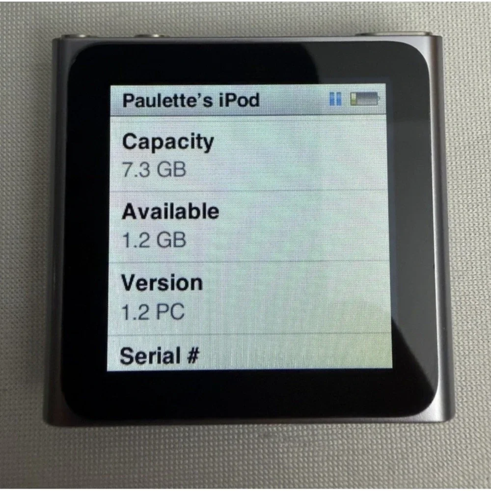 Apple iPod Nano 6th Gen 8GB Graphite Dark Gray Touchscreen MP3 Player